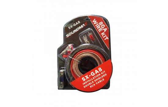Soundmax SX-AWG8 8GA Vakumlu Oto Anfi Kablo Seti
