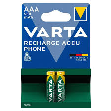 VARTA AAA 1.2V 550MAH Nİ-MH 2’Lİ PAKET PİL – PHONE