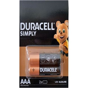 Duracell Simply Aaa Ince Pil 1.5 V Alkaline 2'li
